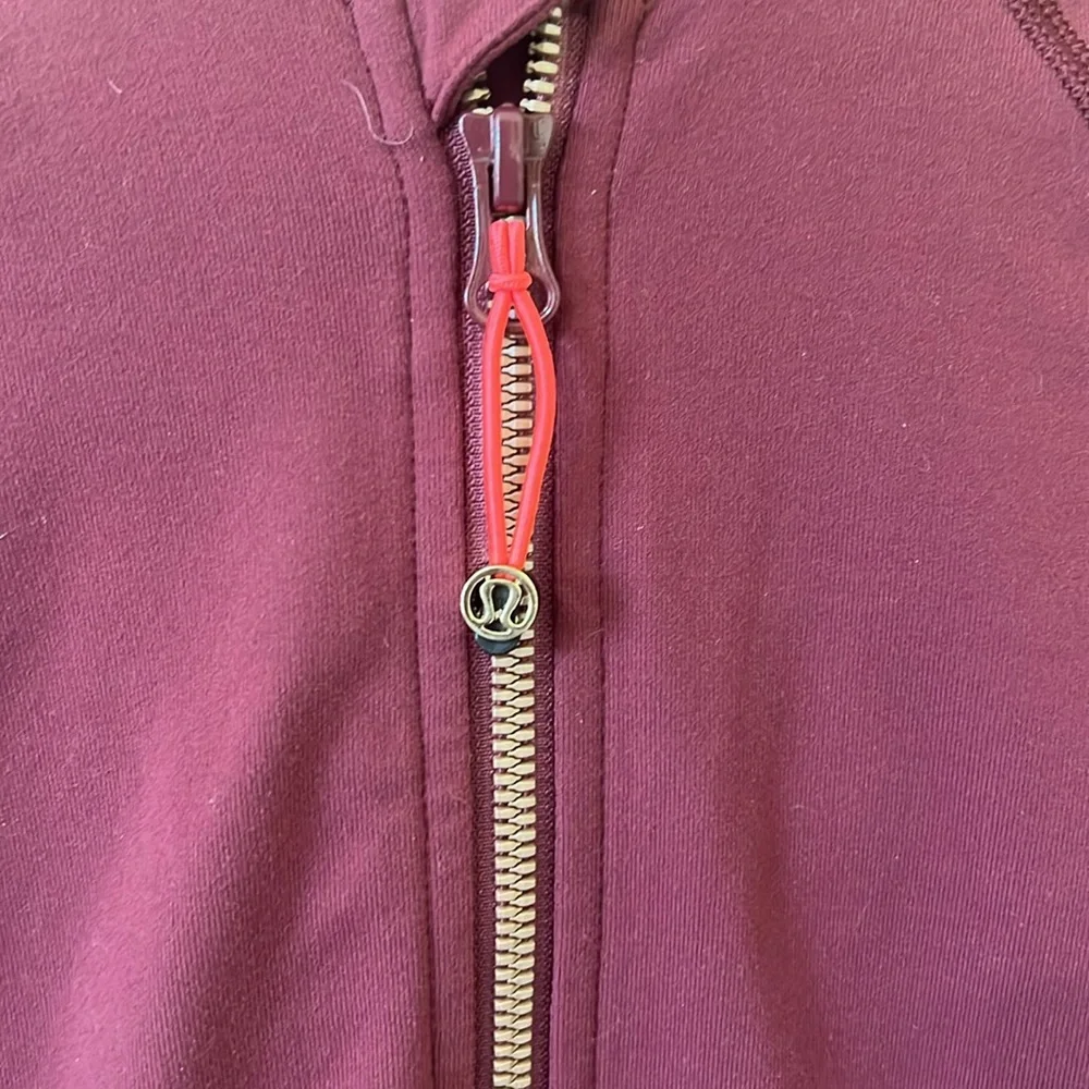 Women's Lululemon Studio Jacket Burgundy Hoodie - Picture 3 of 10